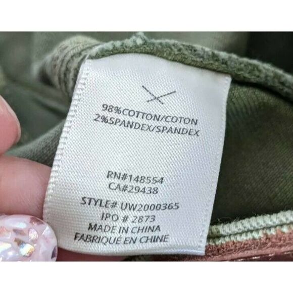 Unpublished Green Denim Jean Mini Skirt Sz 30 pockets Anthropologie - Picture 4 of 11